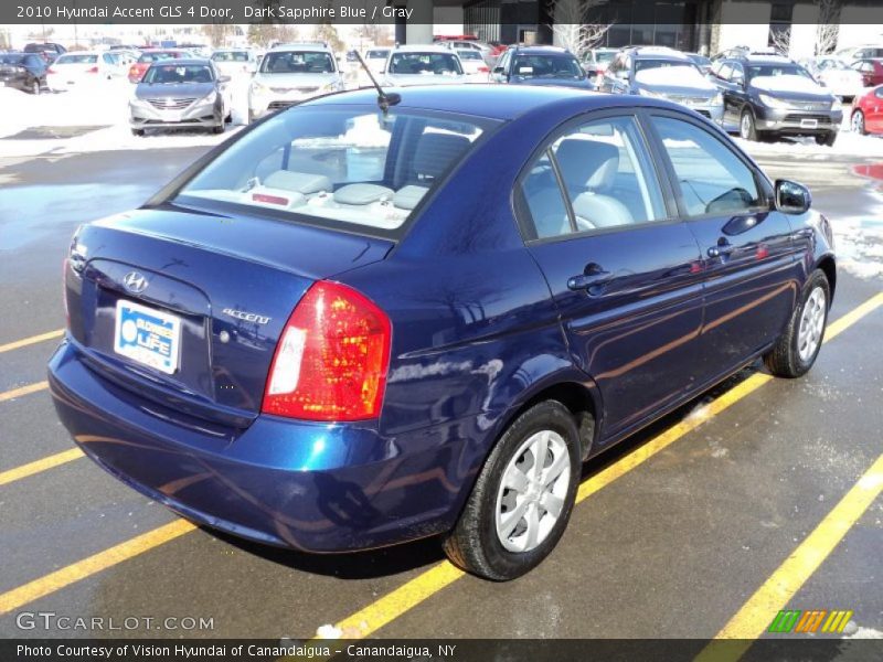 Dark Sapphire Blue / Gray 2010 Hyundai Accent GLS 4 Door