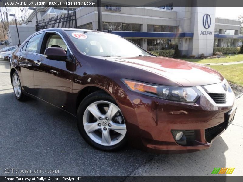 Basque Red Pearl / Ebony 2009 Acura TSX Sedan