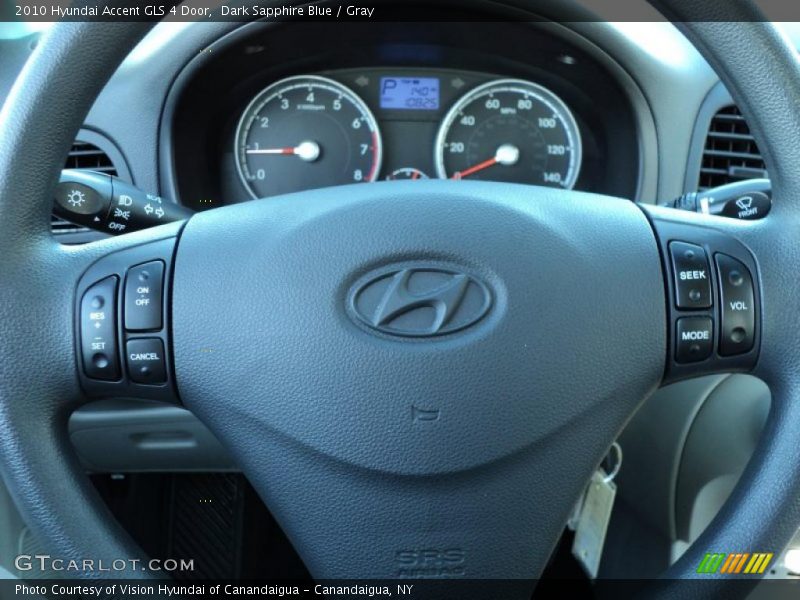 Dark Sapphire Blue / Gray 2010 Hyundai Accent GLS 4 Door