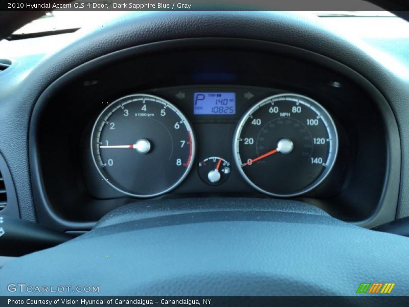 Dark Sapphire Blue / Gray 2010 Hyundai Accent GLS 4 Door