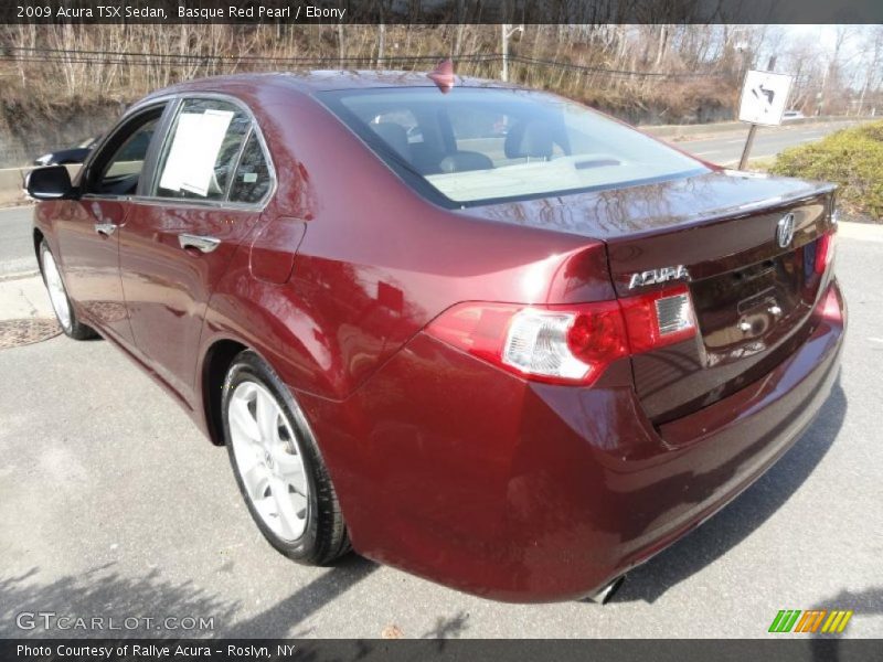 Basque Red Pearl / Ebony 2009 Acura TSX Sedan