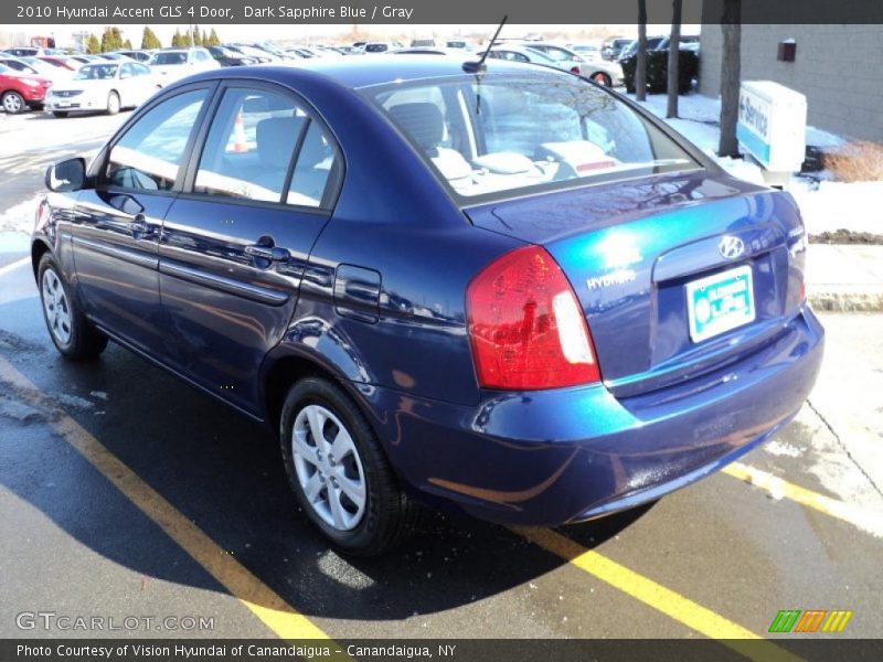 Dark Sapphire Blue / Gray 2010 Hyundai Accent GLS 4 Door