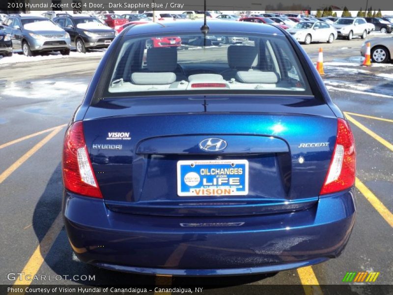 Dark Sapphire Blue / Gray 2010 Hyundai Accent GLS 4 Door