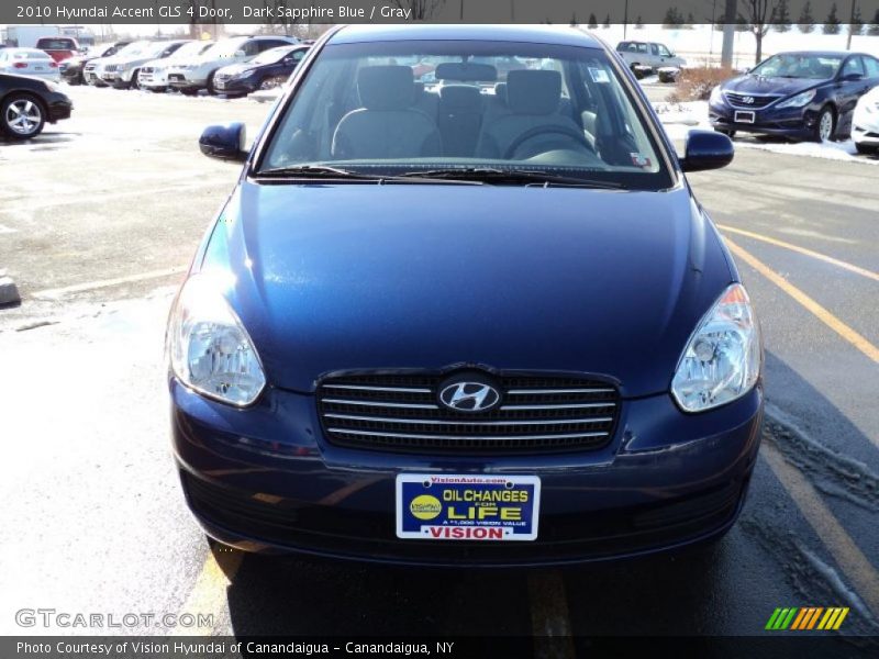 Dark Sapphire Blue / Gray 2010 Hyundai Accent GLS 4 Door