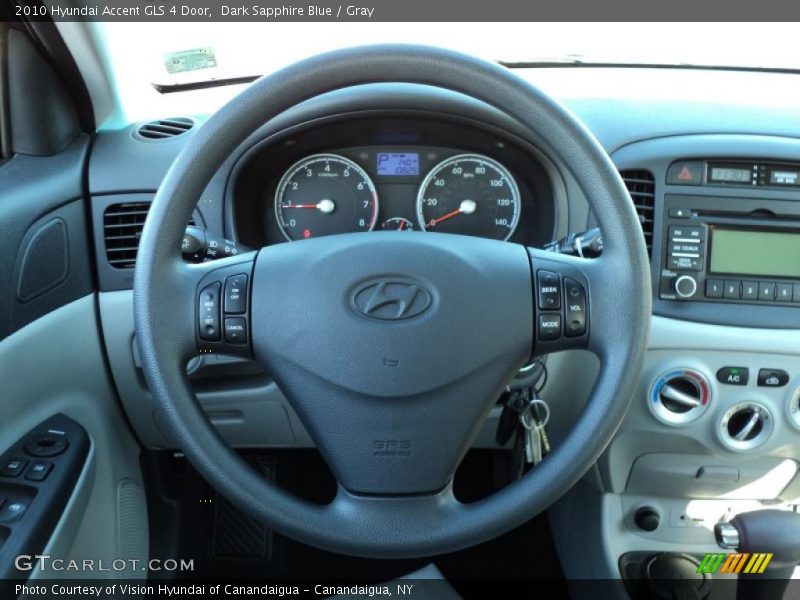 Dark Sapphire Blue / Gray 2010 Hyundai Accent GLS 4 Door