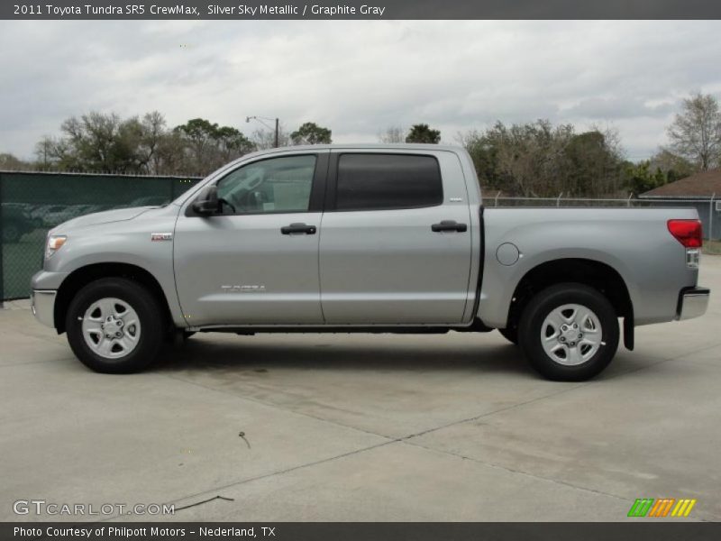 Silver Sky Metallic / Graphite Gray 2011 Toyota Tundra SR5 CrewMax