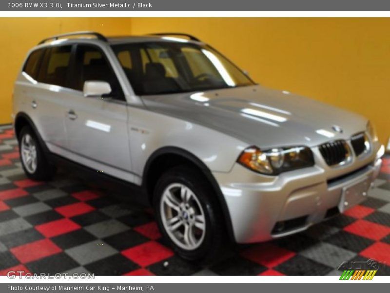Titanium Silver Metallic / Black 2006 BMW X3 3.0i