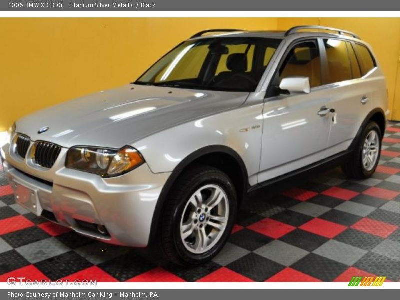 Titanium Silver Metallic / Black 2006 BMW X3 3.0i