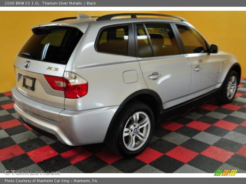 Titanium Silver Metallic / Black 2006 BMW X3 3.0i