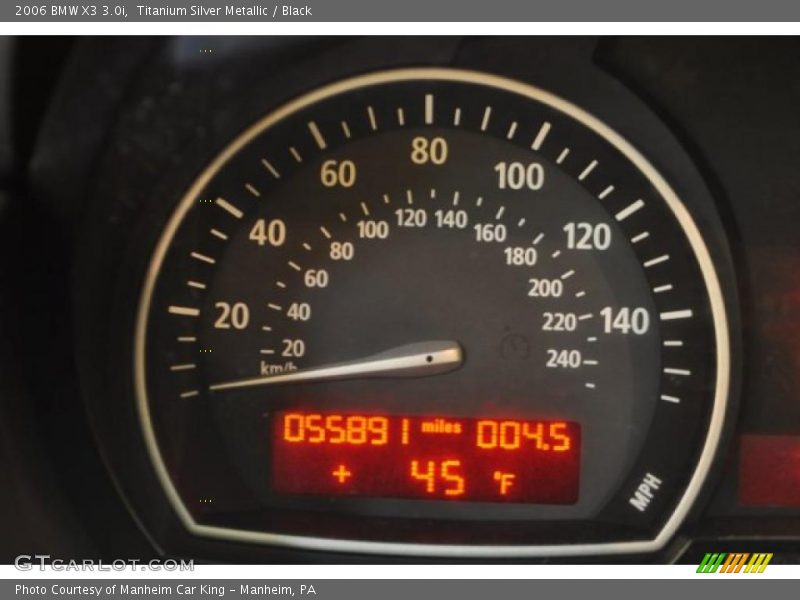 Titanium Silver Metallic / Black 2006 BMW X3 3.0i