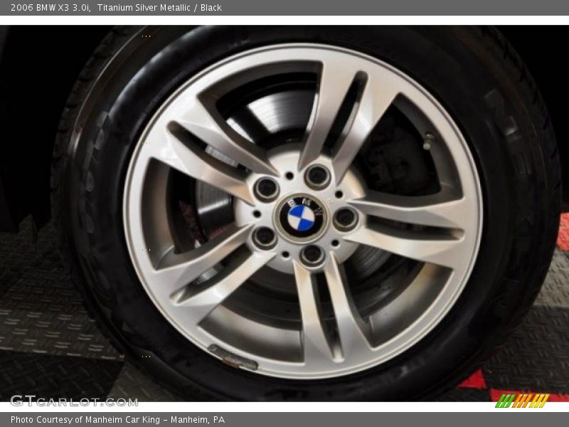 Titanium Silver Metallic / Black 2006 BMW X3 3.0i