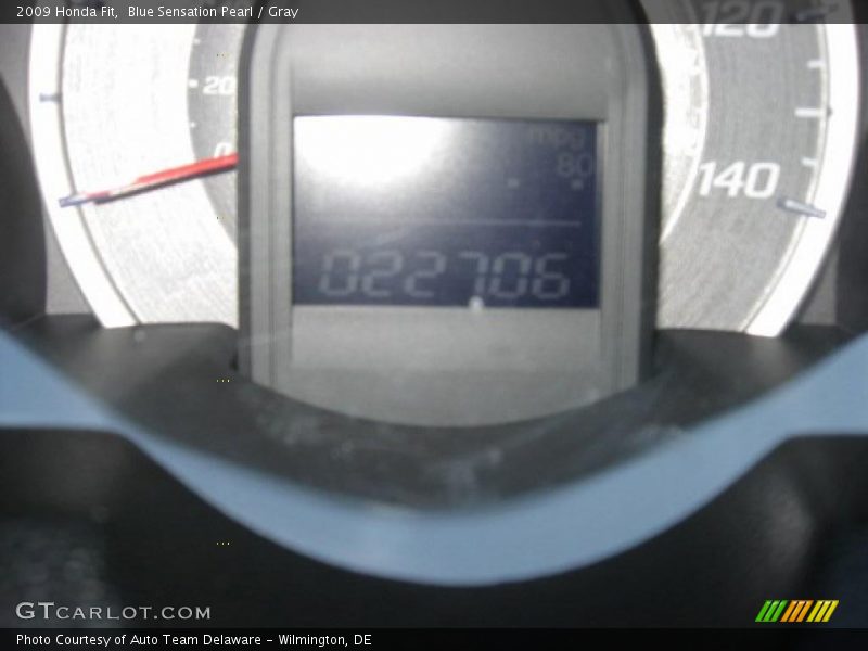 Blue Sensation Pearl / Gray 2009 Honda Fit