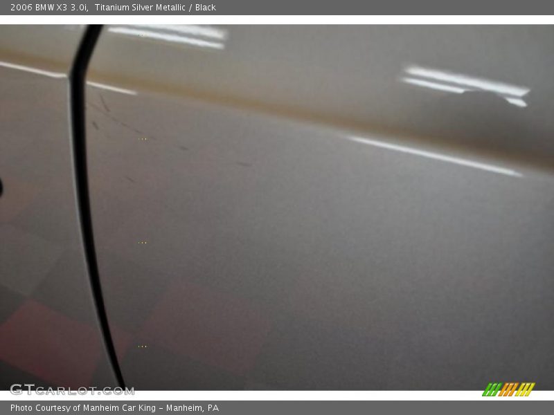 Titanium Silver Metallic / Black 2006 BMW X3 3.0i