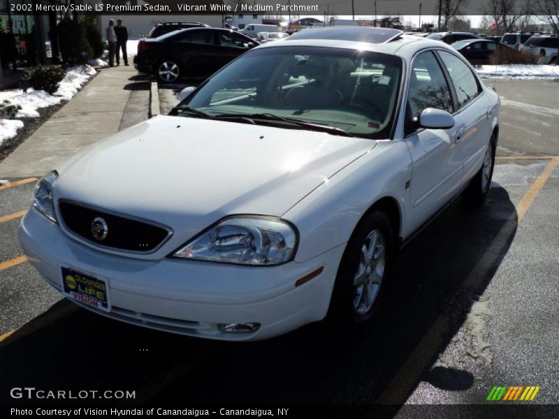 Vibrant White / Medium Parchment 2002 Mercury Sable LS Premium Sedan