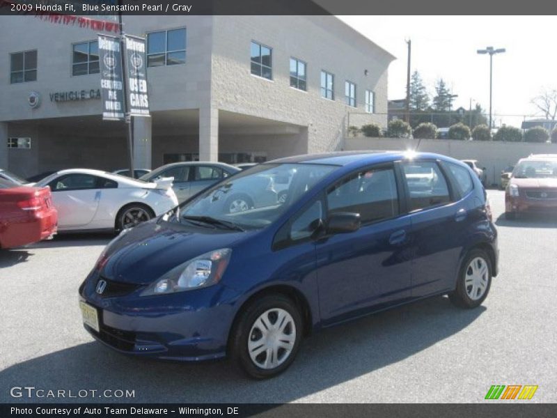 Blue Sensation Pearl / Gray 2009 Honda Fit