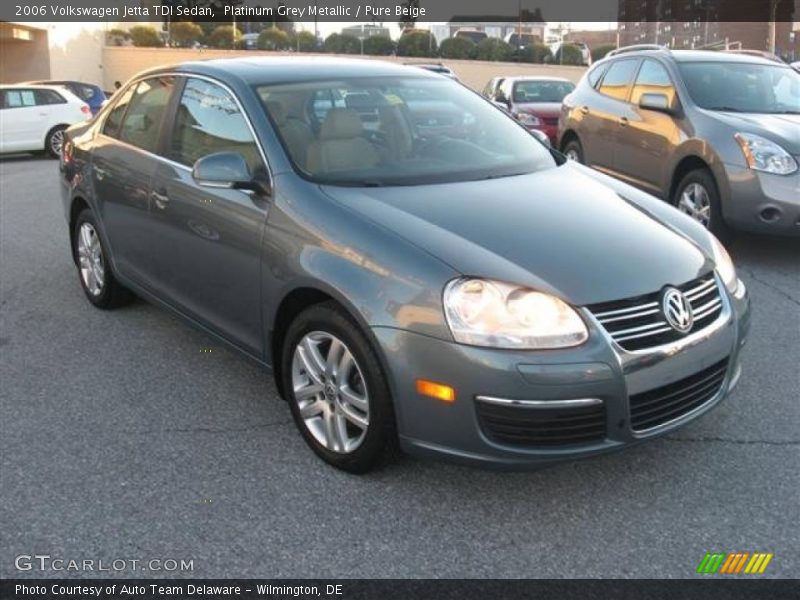 Platinum Grey Metallic / Pure Beige 2006 Volkswagen Jetta TDI Sedan