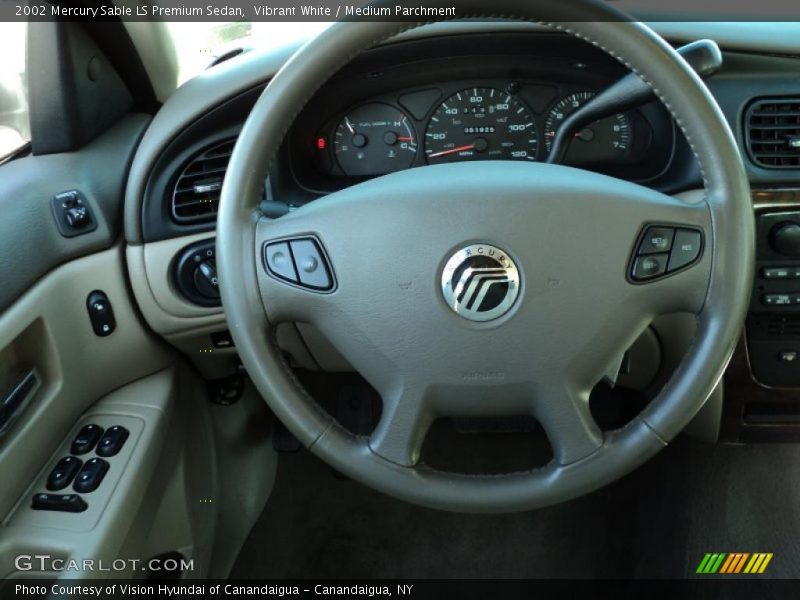 Vibrant White / Medium Parchment 2002 Mercury Sable LS Premium Sedan