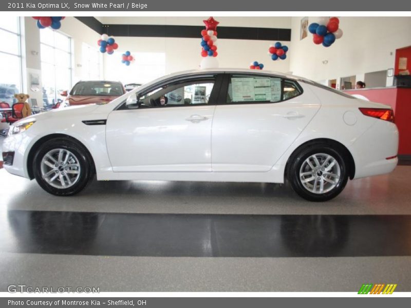 Snow White Pearl / Beige 2011 Kia Optima LX