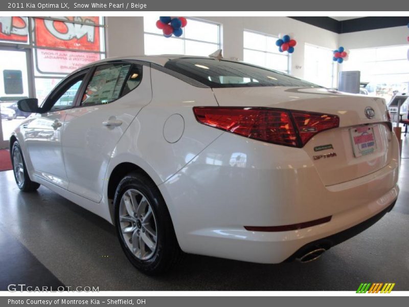 Snow White Pearl / Beige 2011 Kia Optima LX