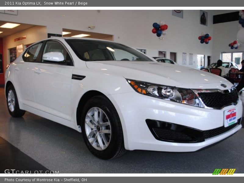 Snow White Pearl / Beige 2011 Kia Optima LX