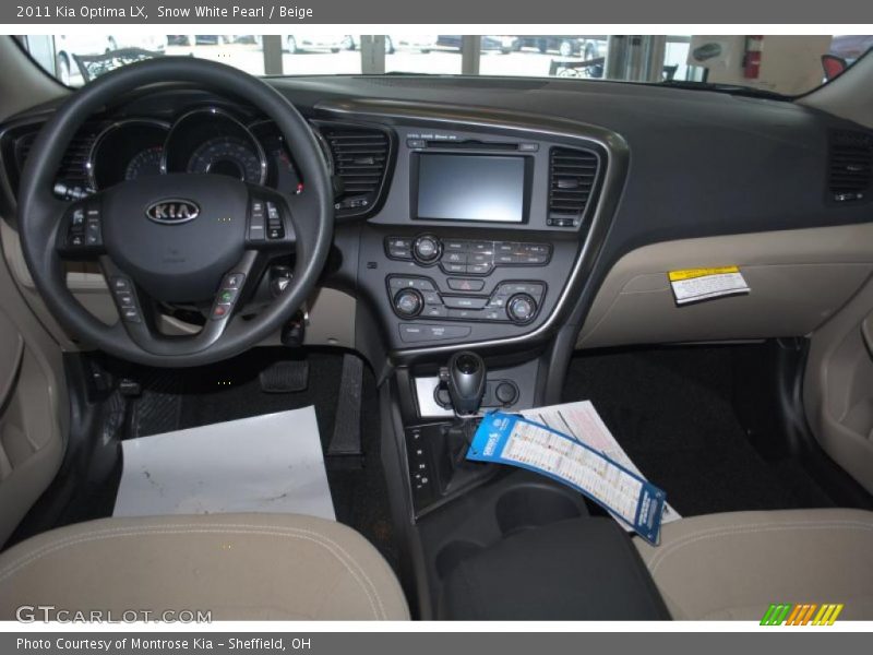 Snow White Pearl / Beige 2011 Kia Optima LX
