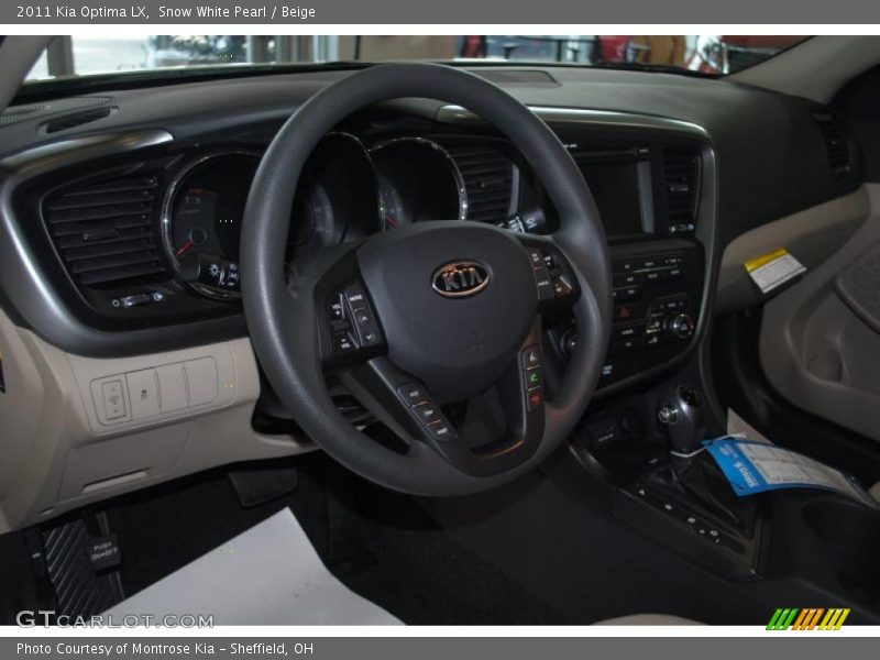 Snow White Pearl / Beige 2011 Kia Optima LX