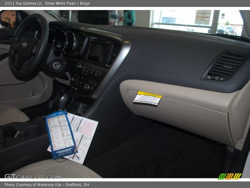 Snow White Pearl / Beige 2011 Kia Optima LX