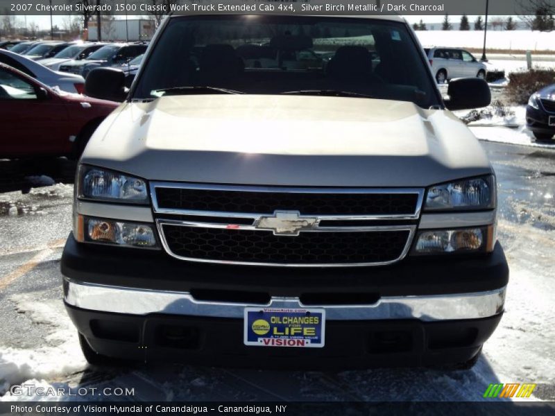 Silver Birch Metallic / Dark Charcoal 2007 Chevrolet Silverado 1500 Classic Work Truck Extended Cab 4x4