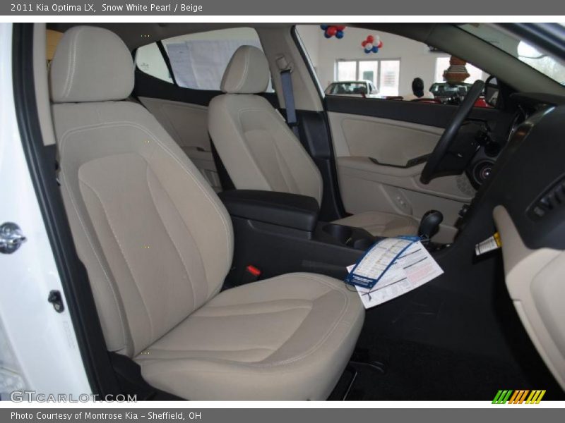 Snow White Pearl / Beige 2011 Kia Optima LX
