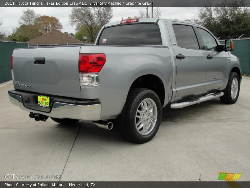 Silver Sky Metallic / Graphite Gray 2011 Toyota Tundra Texas Edition CrewMax