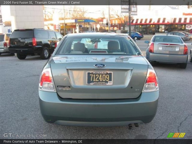 Titanium Green Metallic / Camel 2006 Ford Fusion SE