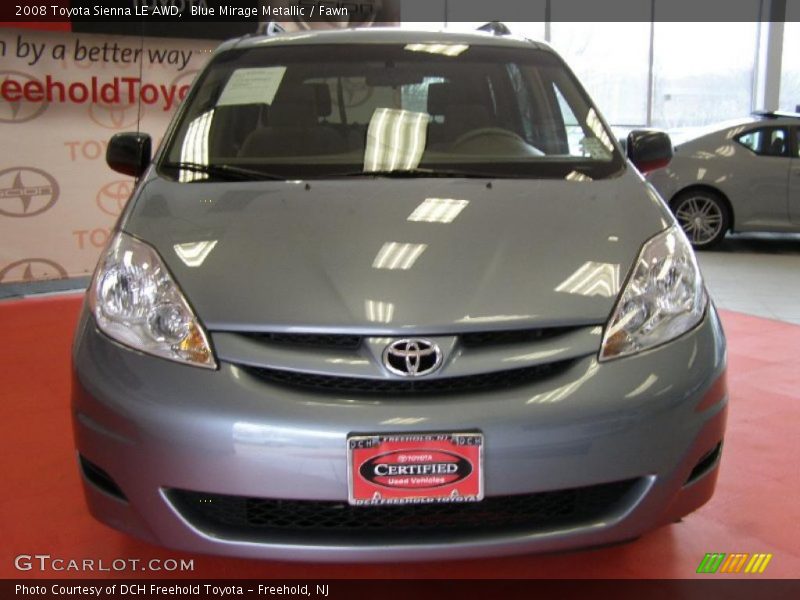 Blue Mirage Metallic / Fawn 2008 Toyota Sienna LE AWD