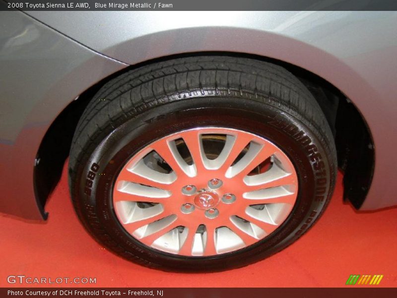 Blue Mirage Metallic / Fawn 2008 Toyota Sienna LE AWD