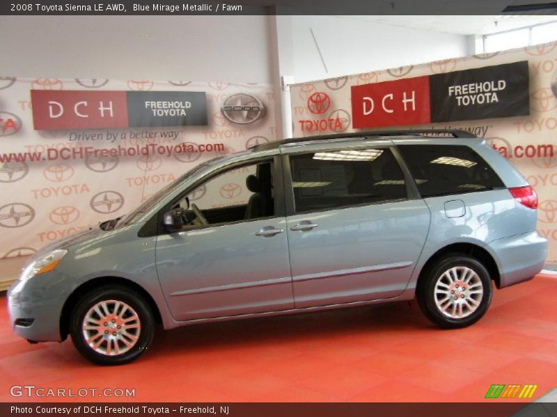 Blue Mirage Metallic / Fawn 2008 Toyota Sienna LE AWD