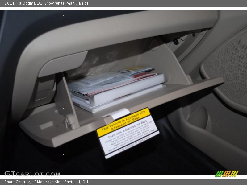 Snow White Pearl / Beige 2011 Kia Optima LX
