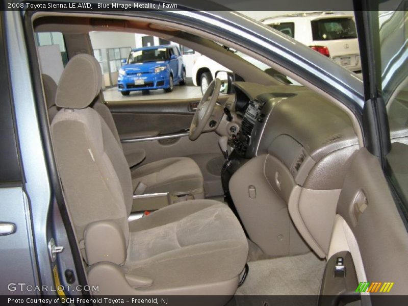 Blue Mirage Metallic / Fawn 2008 Toyota Sienna LE AWD