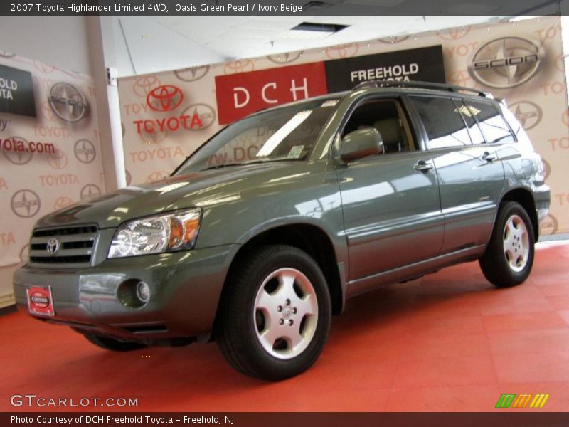 Oasis Green Pearl / Ivory Beige 2007 Toyota Highlander Limited 4WD