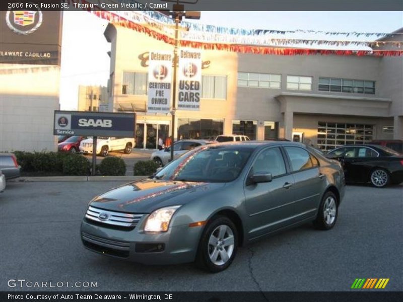 Titanium Green Metallic / Camel 2006 Ford Fusion SE