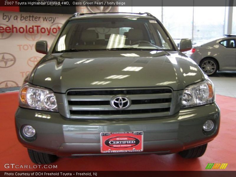 Oasis Green Pearl / Ivory Beige 2007 Toyota Highlander Limited 4WD