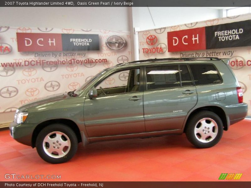 Oasis Green Pearl / Ivory Beige 2007 Toyota Highlander Limited 4WD
