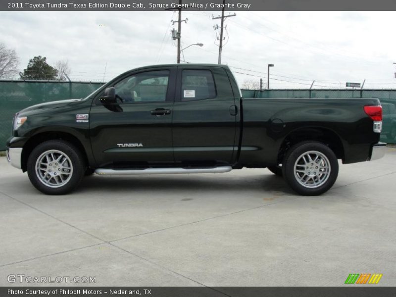 Spruce Green Mica / Graphite Gray 2011 Toyota Tundra Texas Edition Double Cab