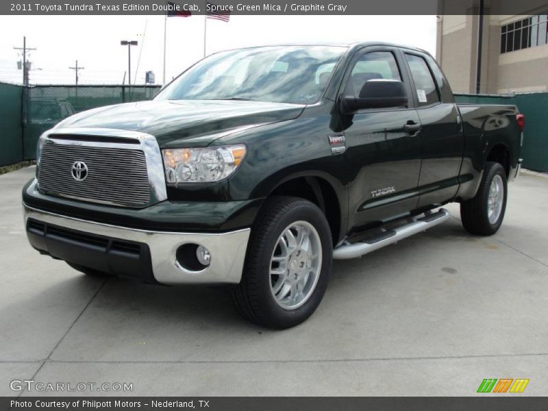 Spruce Green Mica / Graphite Gray 2011 Toyota Tundra Texas Edition Double Cab