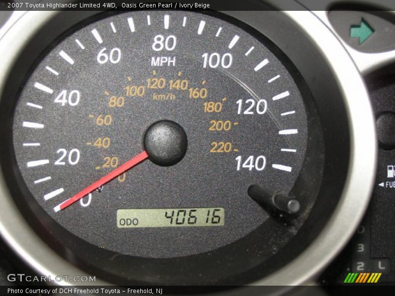 Oasis Green Pearl / Ivory Beige 2007 Toyota Highlander Limited 4WD