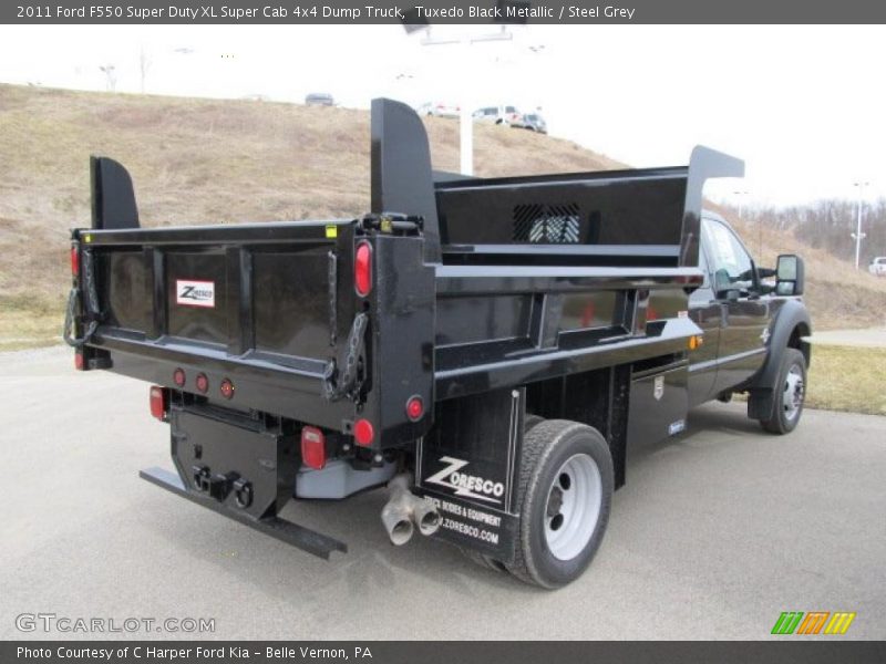 Tuxedo Black Metallic / Steel Grey 2011 Ford F550 Super Duty XL Super Cab 4x4 Dump Truck