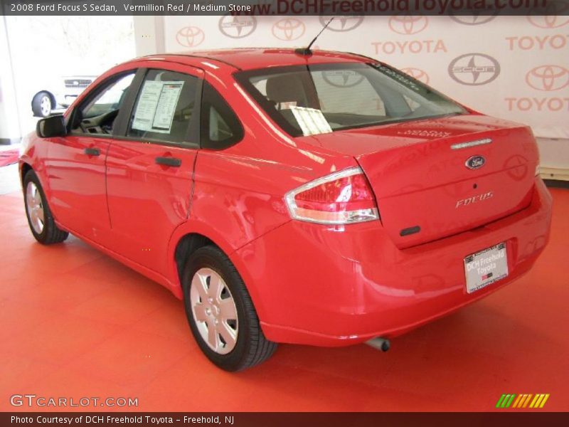 Vermillion Red / Medium Stone 2008 Ford Focus S Sedan