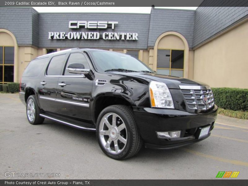 Black Raven / Cocoa/Cashmere 2009 Cadillac Escalade ESV