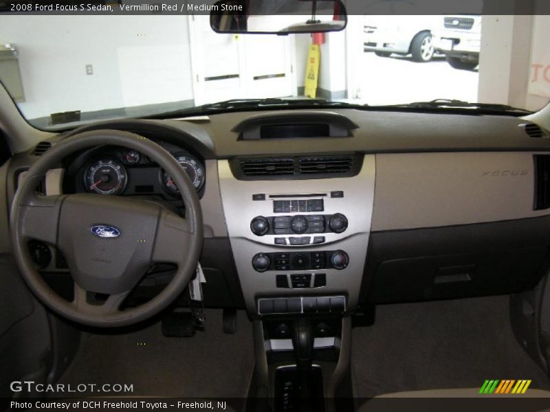 Vermillion Red / Medium Stone 2008 Ford Focus S Sedan