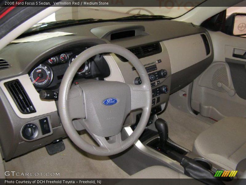 Vermillion Red / Medium Stone 2008 Ford Focus S Sedan
