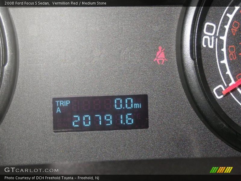 Vermillion Red / Medium Stone 2008 Ford Focus S Sedan