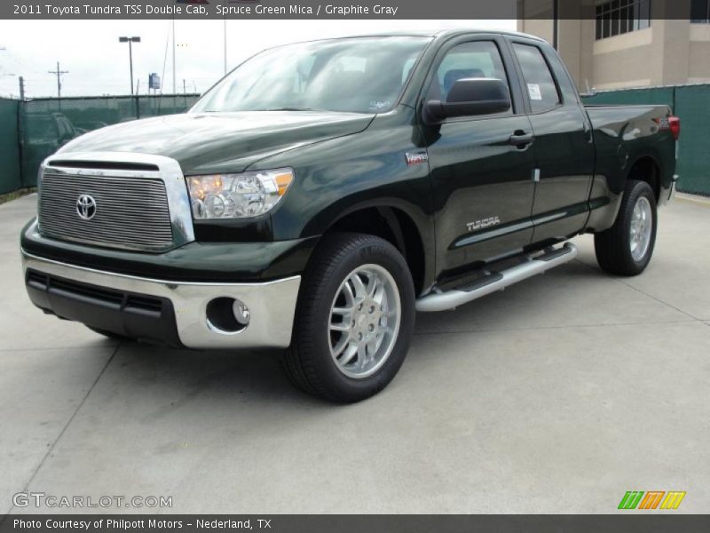 Spruce Green Mica / Graphite Gray 2011 Toyota Tundra TSS Double Cab